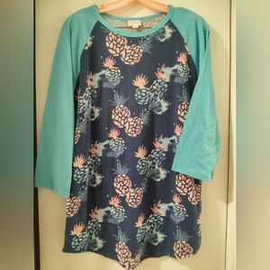 Lularoe large 3/4 sleeve top